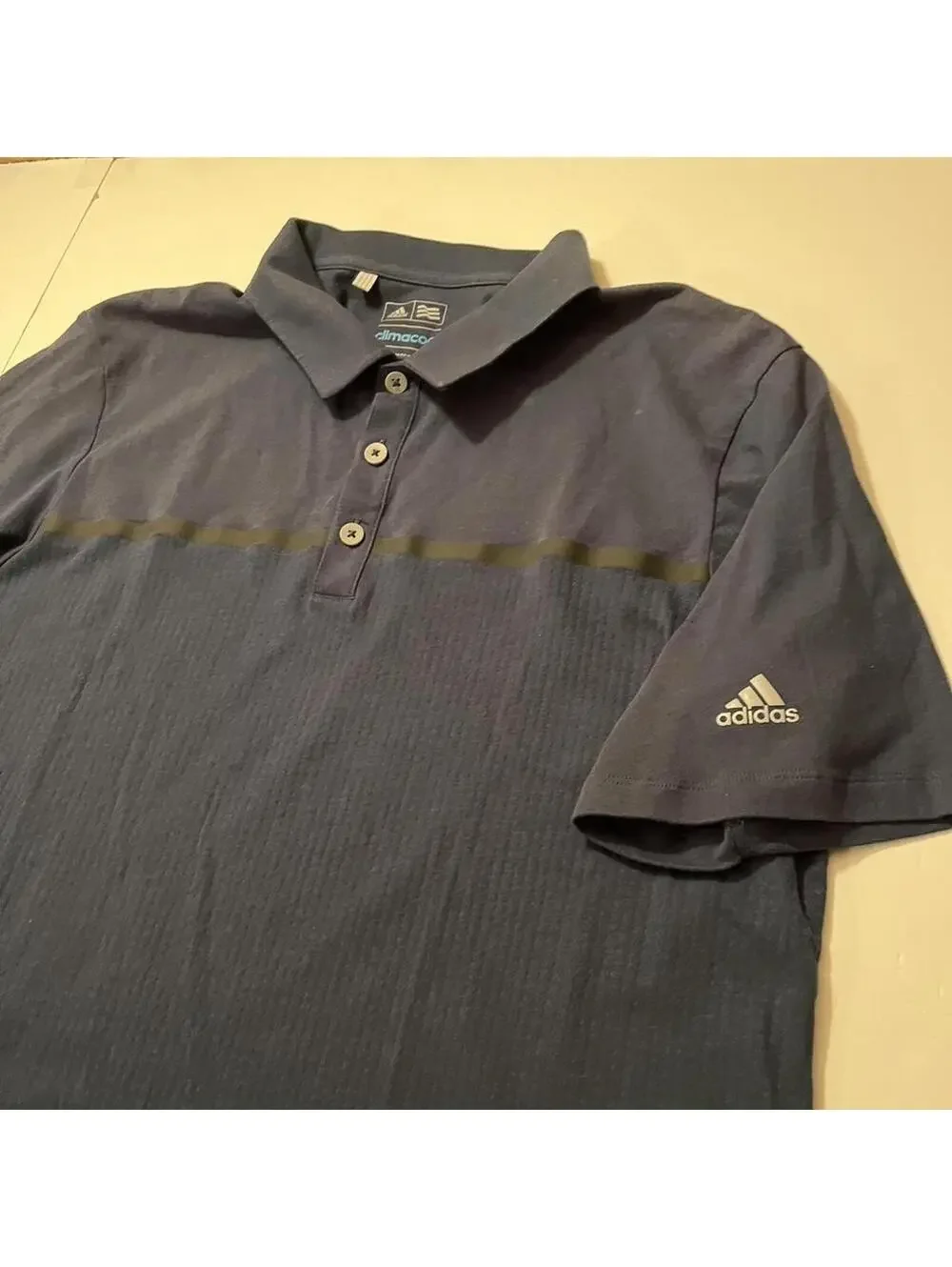 Adidas ClimaCool Polo Shirt Mens Large Gray Golf Athletic Casual